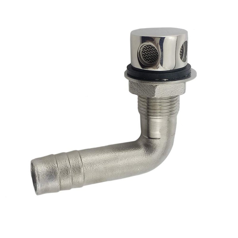 keehui Universal 90Â° Fuel Vent 316 Stainless Steel Marine Grade Fuel Gas Tank Vent with Mounting Gasket Hardware Fitting for 5/8inch Hose - Image 5